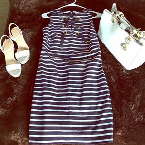 Nautical MK Dress with Gold Details!